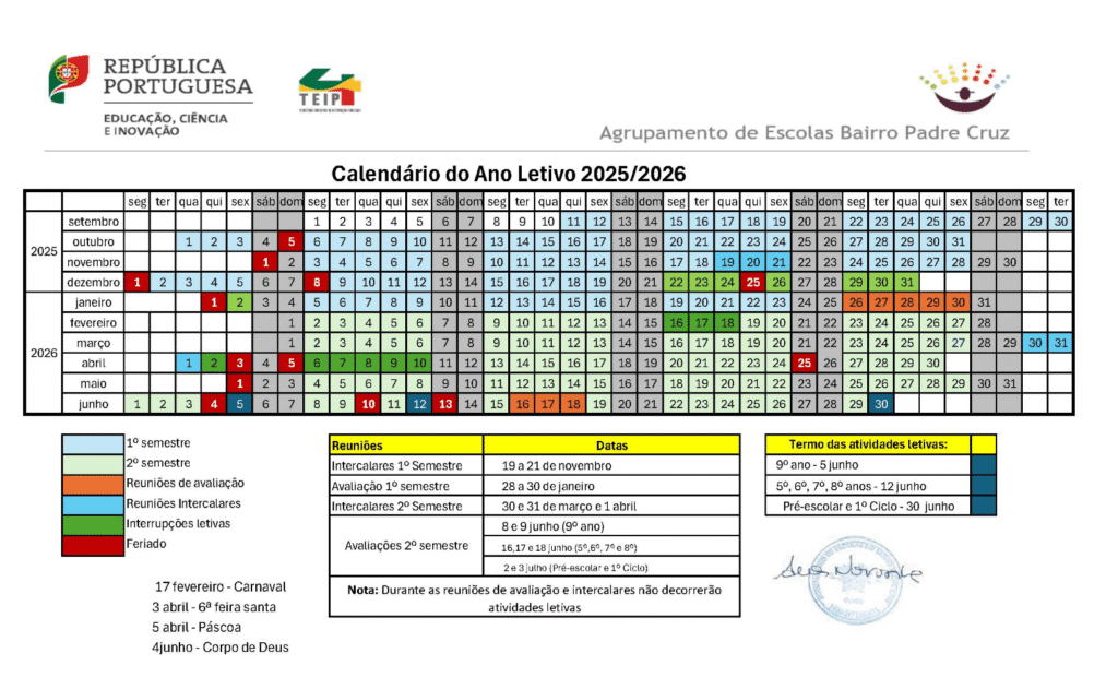 Calendário Escolar 2025/2026